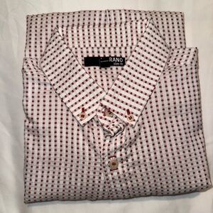 Murano Slim Fit - Red and White Men's Shirt